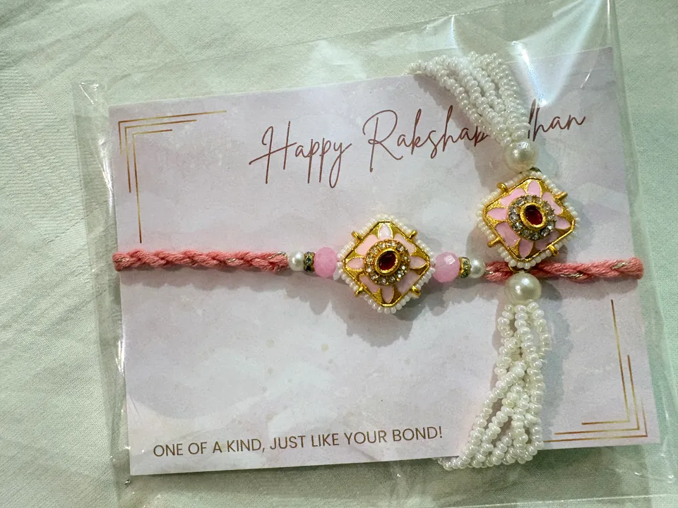 Rose Kundan Rakhi
